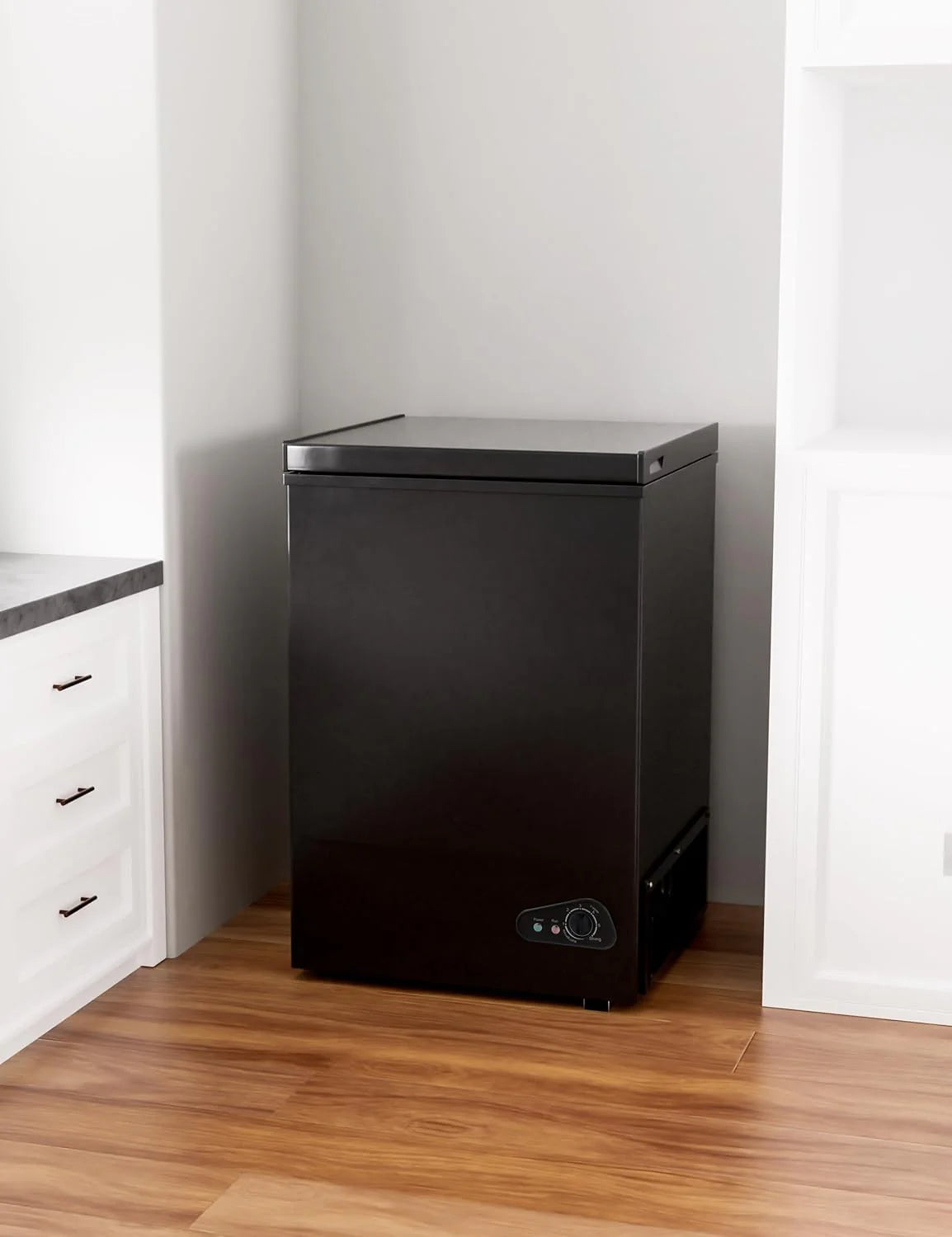 7.0 Cu Ft Chest Freezer - Energy Efficient & Quiet Mini Freezer with Adjustable Thermostat - Compact Deep Freezer for Home. Apartment. and Garage - Removable Basket & Defrost Drain