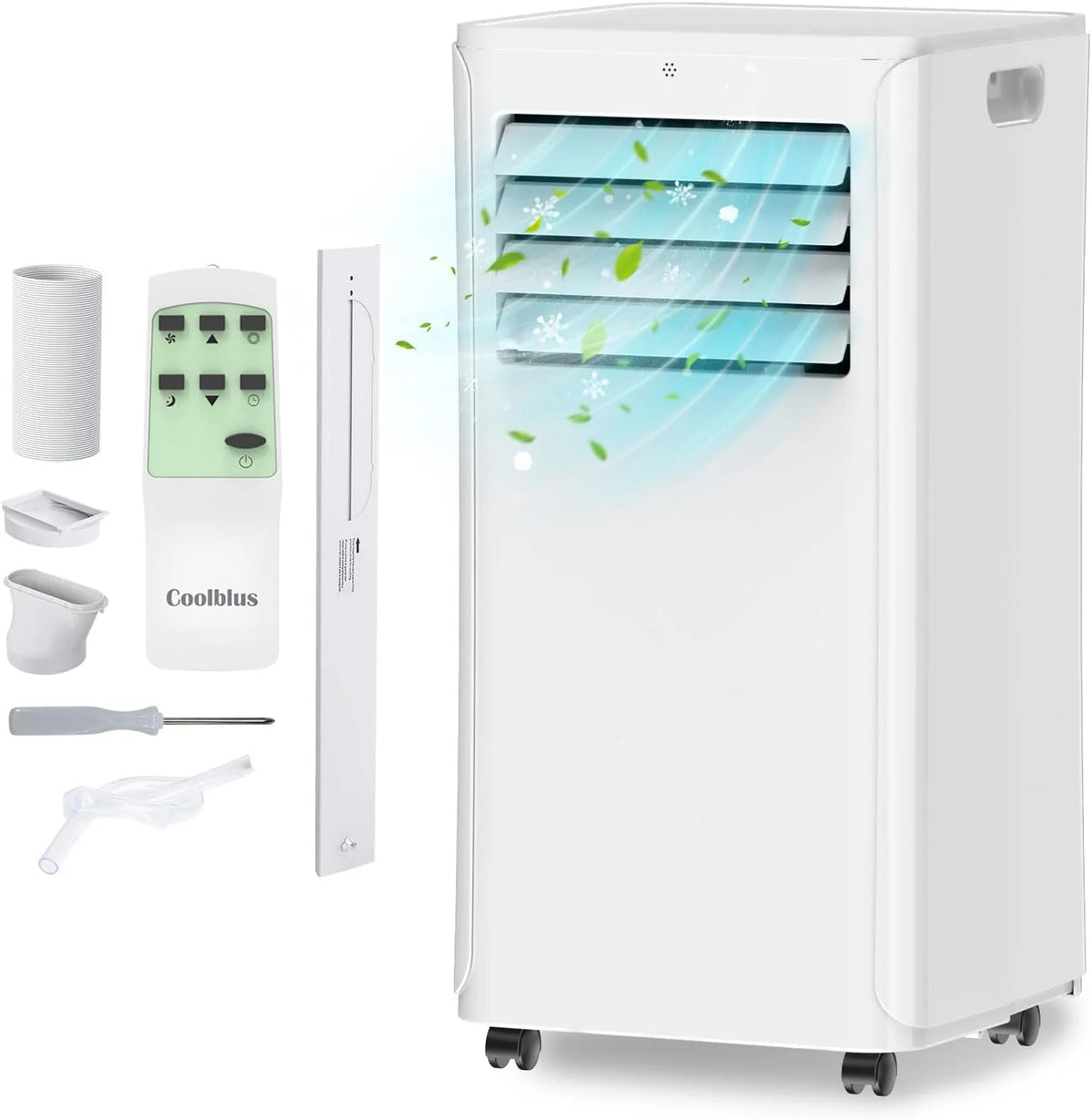 8500 BTU Portable Air Conditioners Cool Up to 360 Sq.Ft.3 IN 1 portable ac unit with Remote Control/LED Display/24Hrs Timer/Window Installation Kit & Screwdriver.White