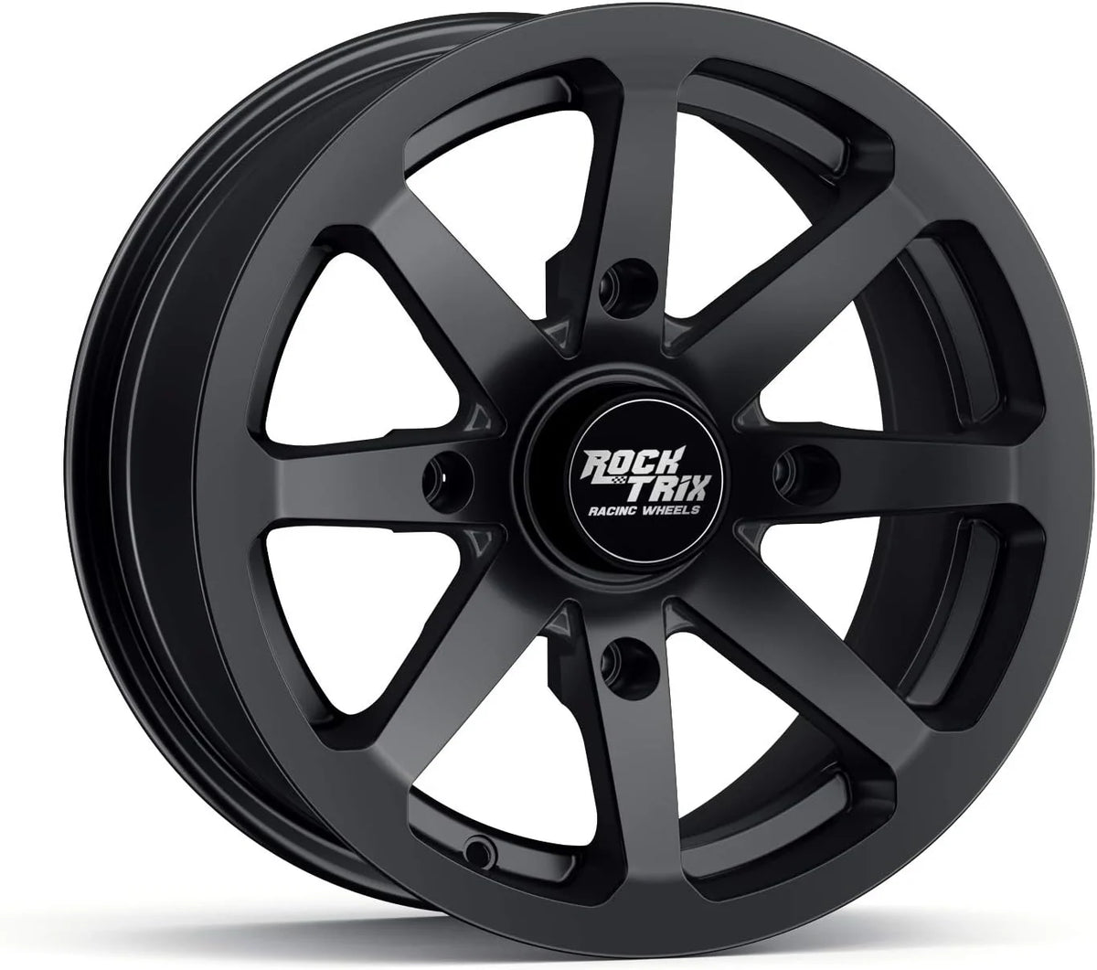 RT102 15in Wheels 15x7 4x137. 4+3 Offset. ATV UTV SxS Rims. Compatible with Can Am Commander Max Defender Max Pro Maverick X3 Maverick Trail. 4/137 Matte Black. Set of 4