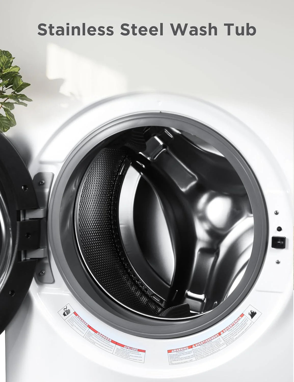 0.9 Cu. Ft. Portable Washer. 6.6 lb. Capacity Washing Machine for Homes & Apartments. 5 Wash Cycles. Quick Connect Sink Adapter and Drain Hose Included. Transparent Lid. BPWM09W. White