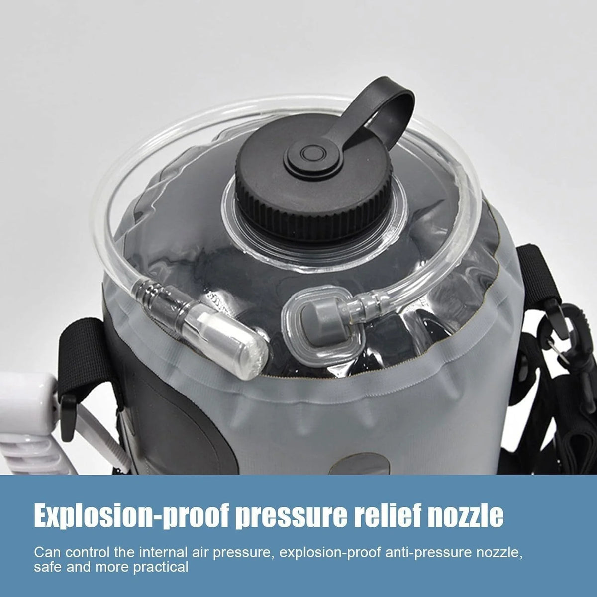Outdoor sports water bag. portable solar shower set. with pressure foot pump. foldable travel water storage device. suitable for camping. beaches. travel and activities.
