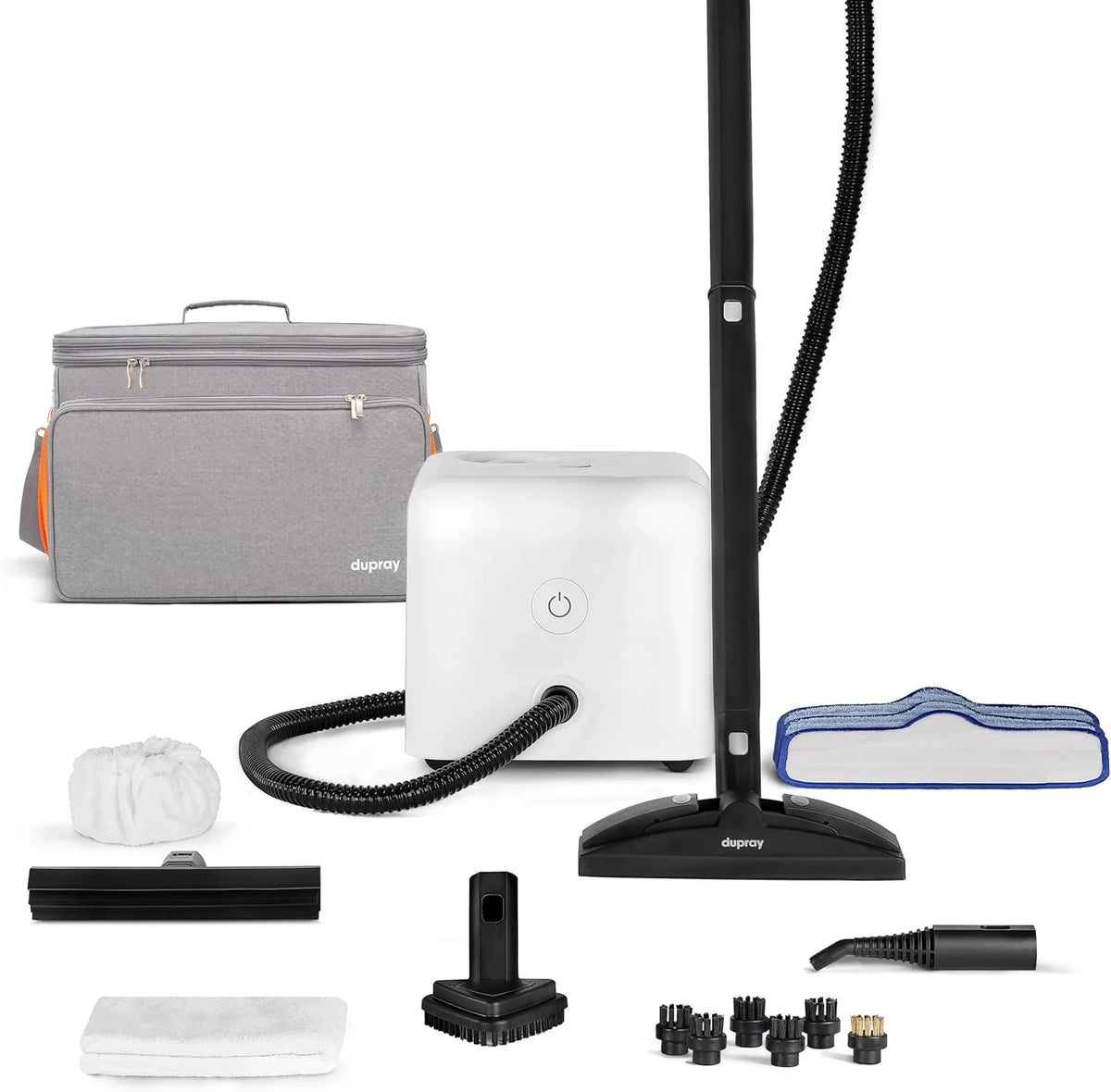 Steam cleaner. equipped with a 40-piece accessory set. has powerful functions and adopts a chemical-free cleaning method. It is suitable for cleaning floors. cars. tiles. gaps. etc. It can kill 99.9% of bacteria and viruses.