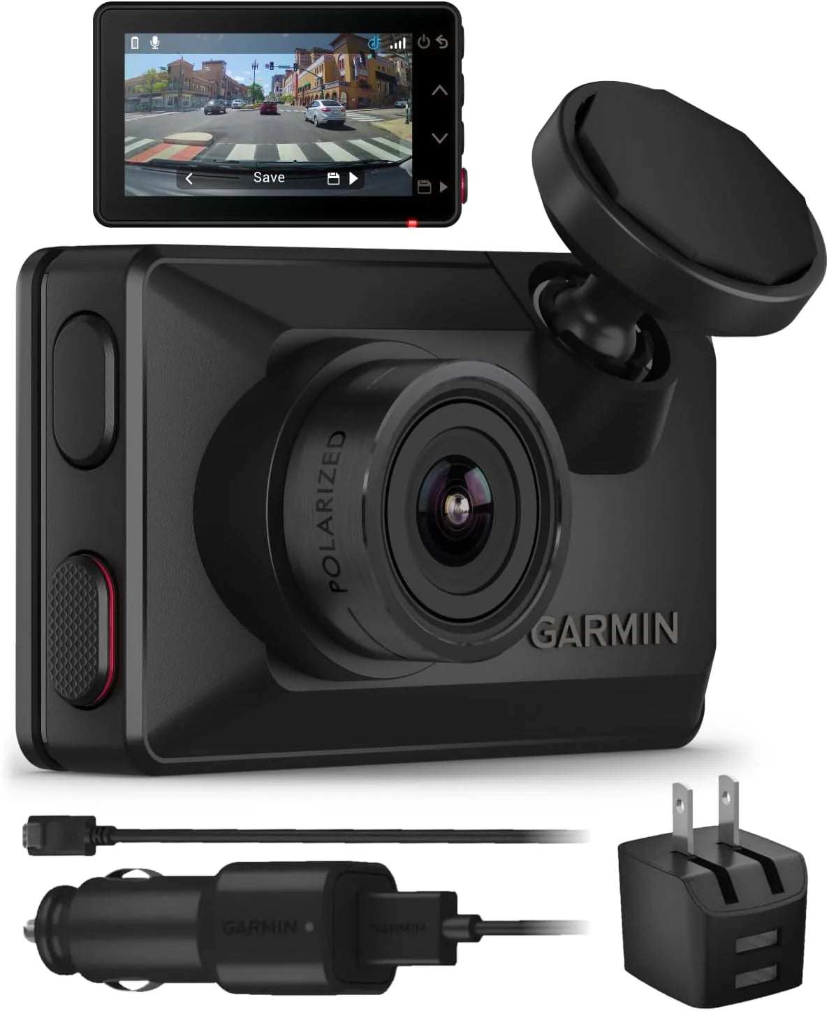 Ultra-small 1080p high-definition car recorder with a 140-degree viewing angle. built-in clarity polarizing filter. supports voice control. automatic recording function. Sold with a charging battery kit.