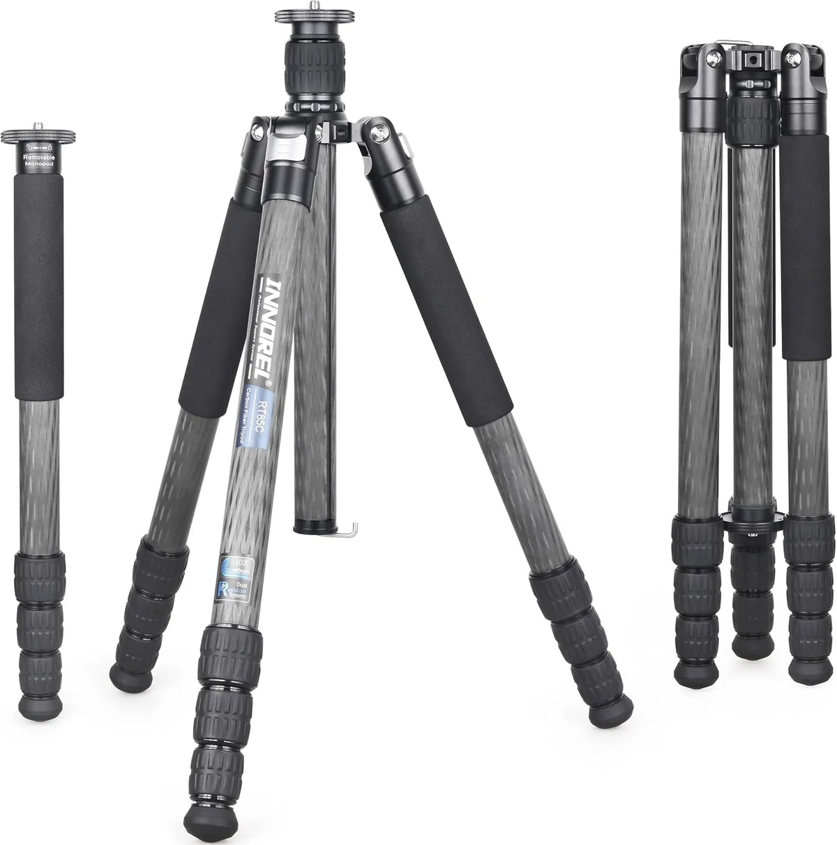 Super professional bracket. with low center of gravity. featuring low gravity effect. 360-degree rotating panoramic spherical connector. and green camouflage leg covers. suitable for digital single-lens reflex cameras.