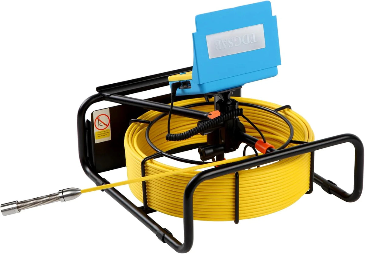 Sewer Camera. 4.3 Pipe Drain Inspection Camera with DVR Function & Snake Cable. Waterproof IP68 Borescope w/LED Lights (131.2ft/40M)