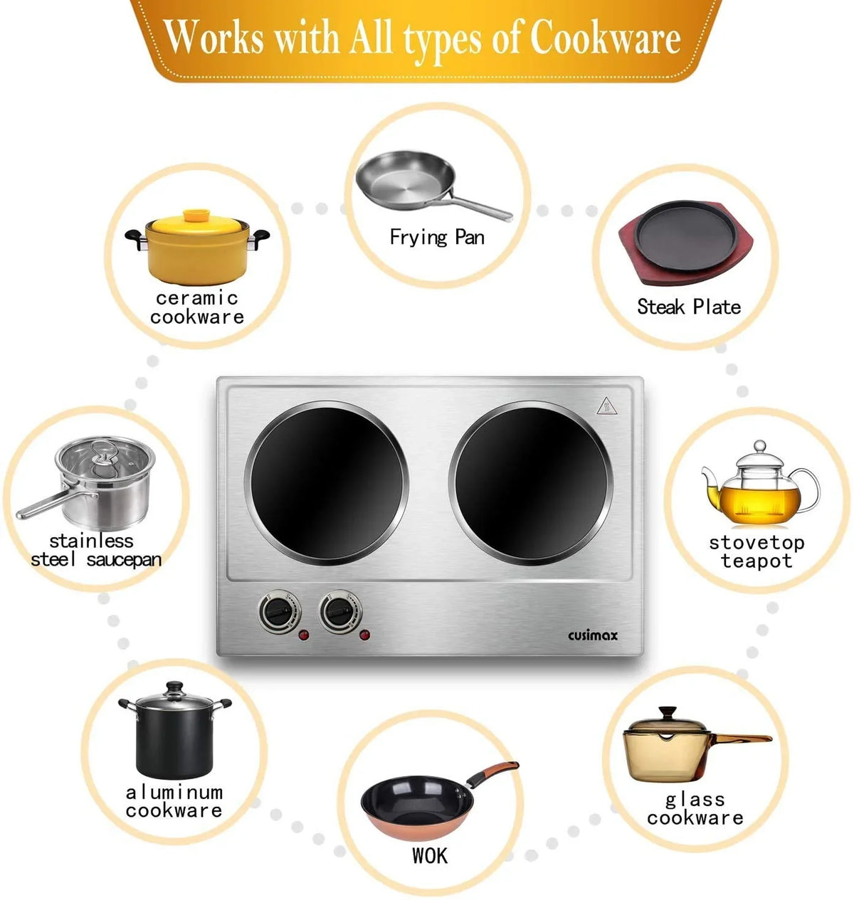 1800W Ceramic Electric Hot Plate for Cooking