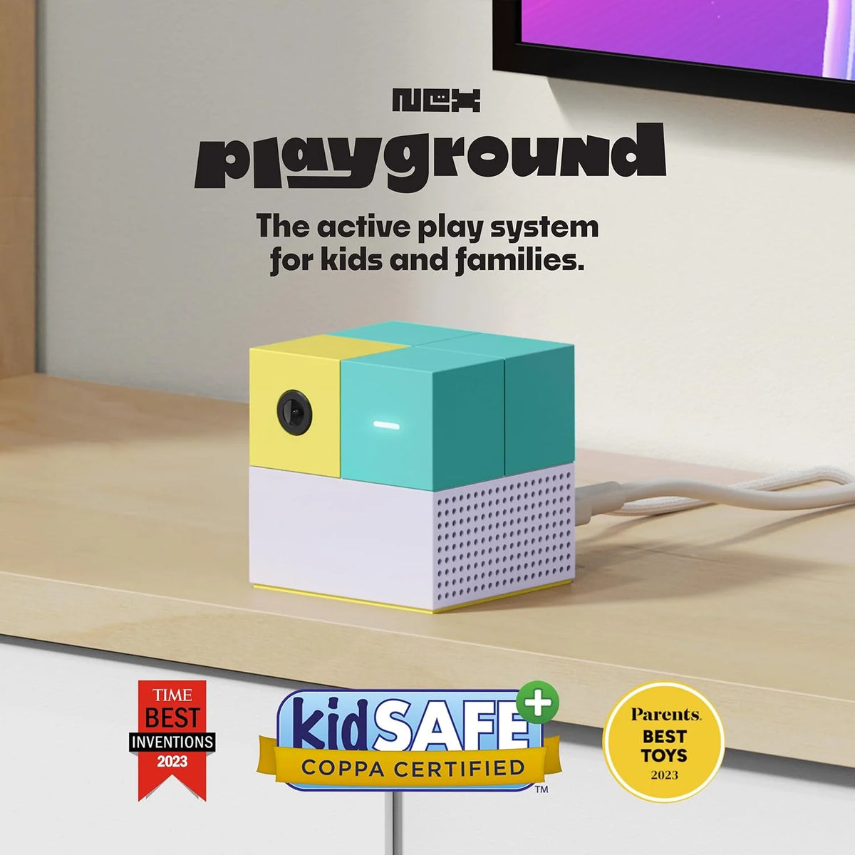 An interactive play system specially designed for children and families. combining indoor sports activities with interactive family entertainment. is perfect for game nights. gatherings and playdates.