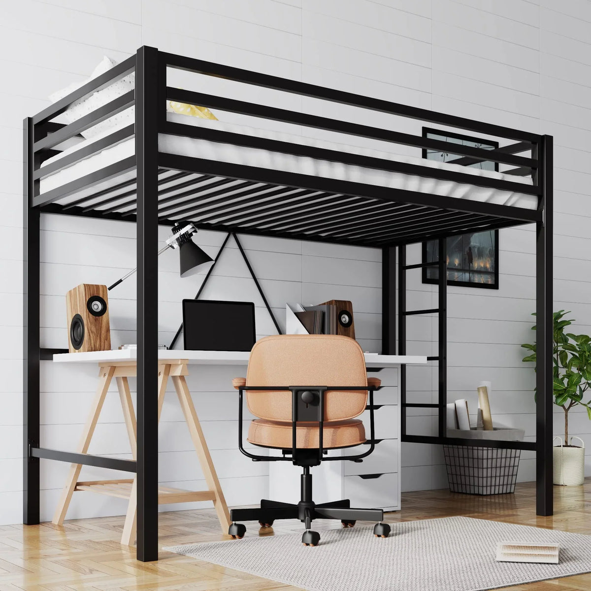 Junior Loft Bed Twin Size. Heavy Duty Twin Bed Frame