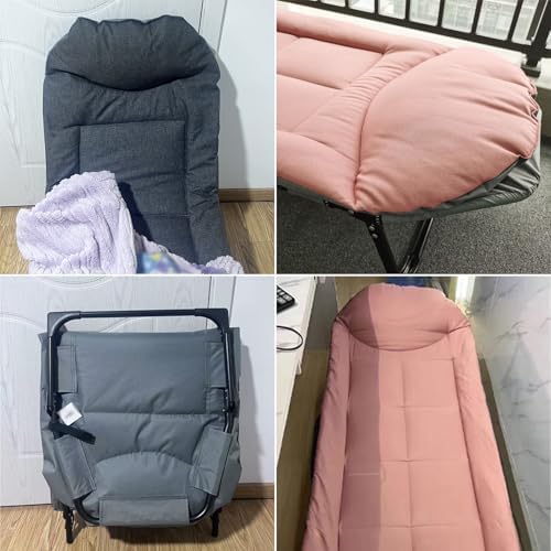 Folding Camping Cot Adults Bed.Adult Folding Bed. Rollaway Bed with Mattress for Adults Queen. High Elastic Sponge Five Adjustable Angles Good Load Bearing. Folding Bed. for Home Outdoor