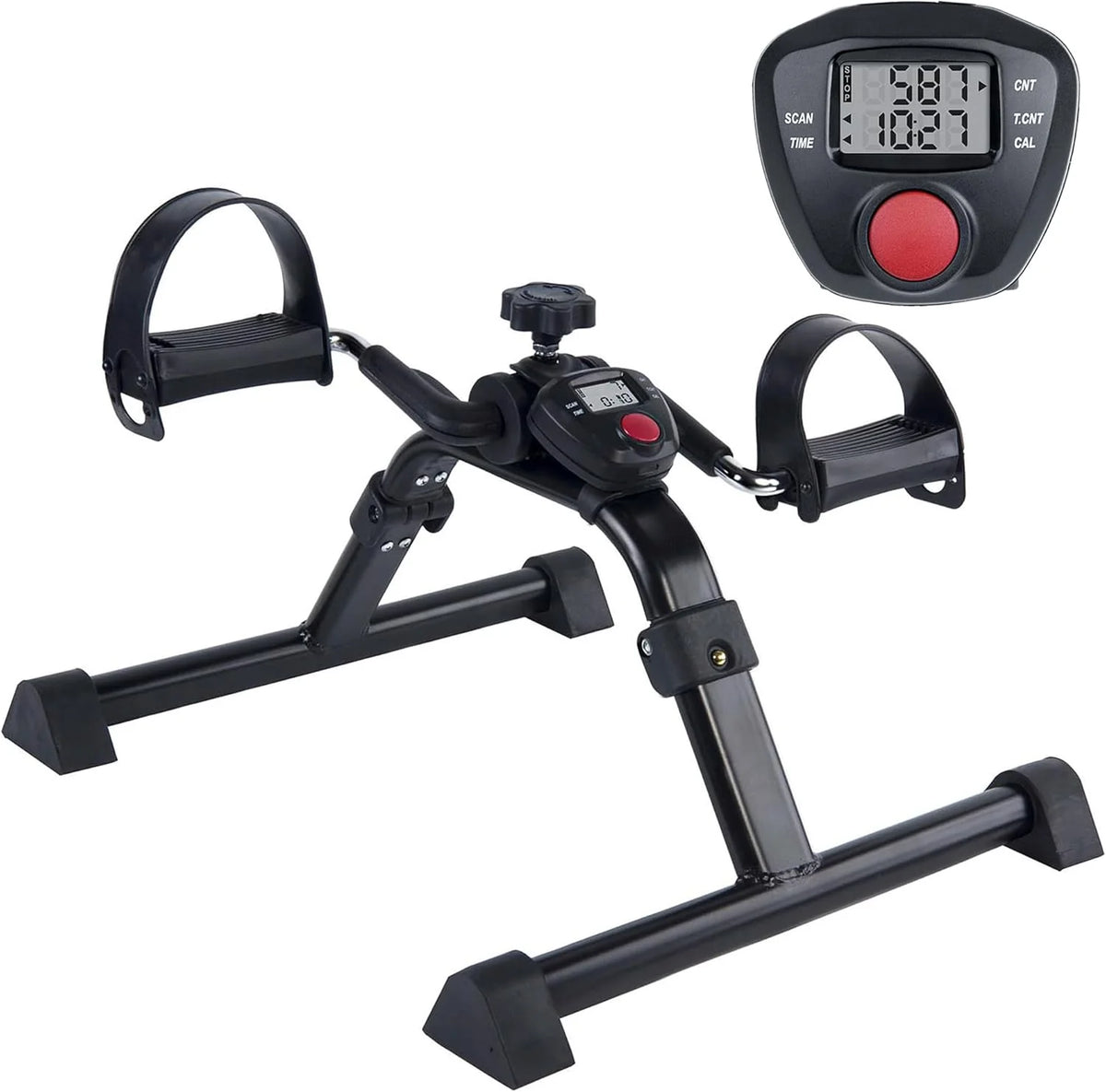 Desk Bike Pedal Exerciser with Electronic Display for Indoor Physical Therapy