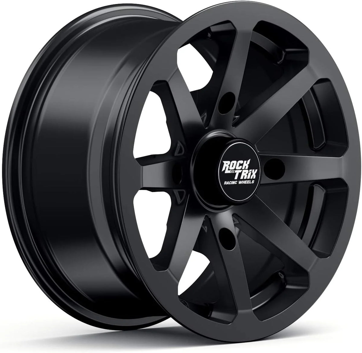 RT102 15in Wheels 15x7 4x137. 4+3 Offset. ATV UTV SxS Rims. Compatible with Can Am Commander Max Defender Max Pro Maverick X3 Maverick Trail. 4/137 Matte Black. Set of 4