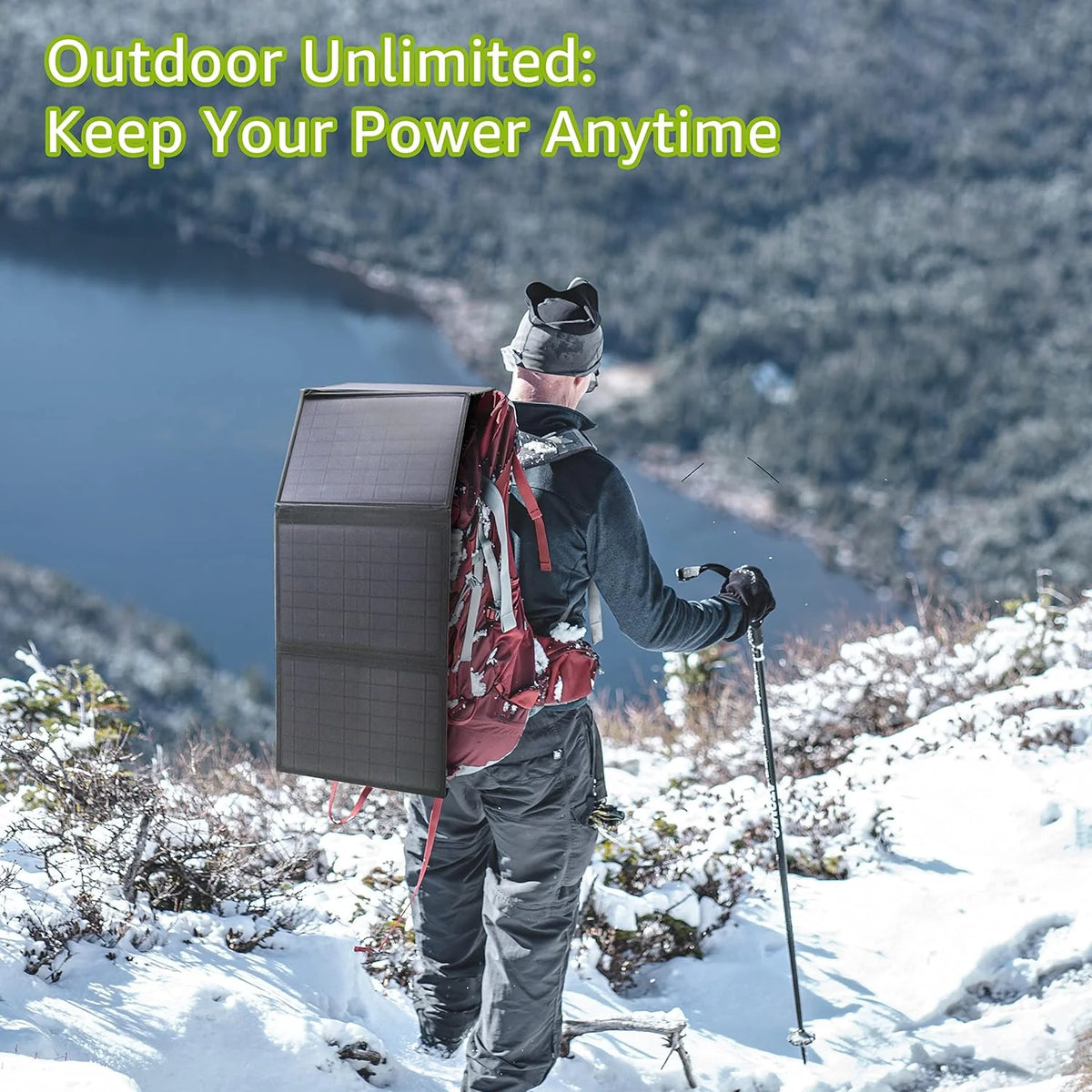 Solar Generator with Panel. 300W Portable Power Station with Solar Panel 40W. 110V Pure Sine Wave AC Outlet Electric Generator for Home Use Outdoor RV Camping