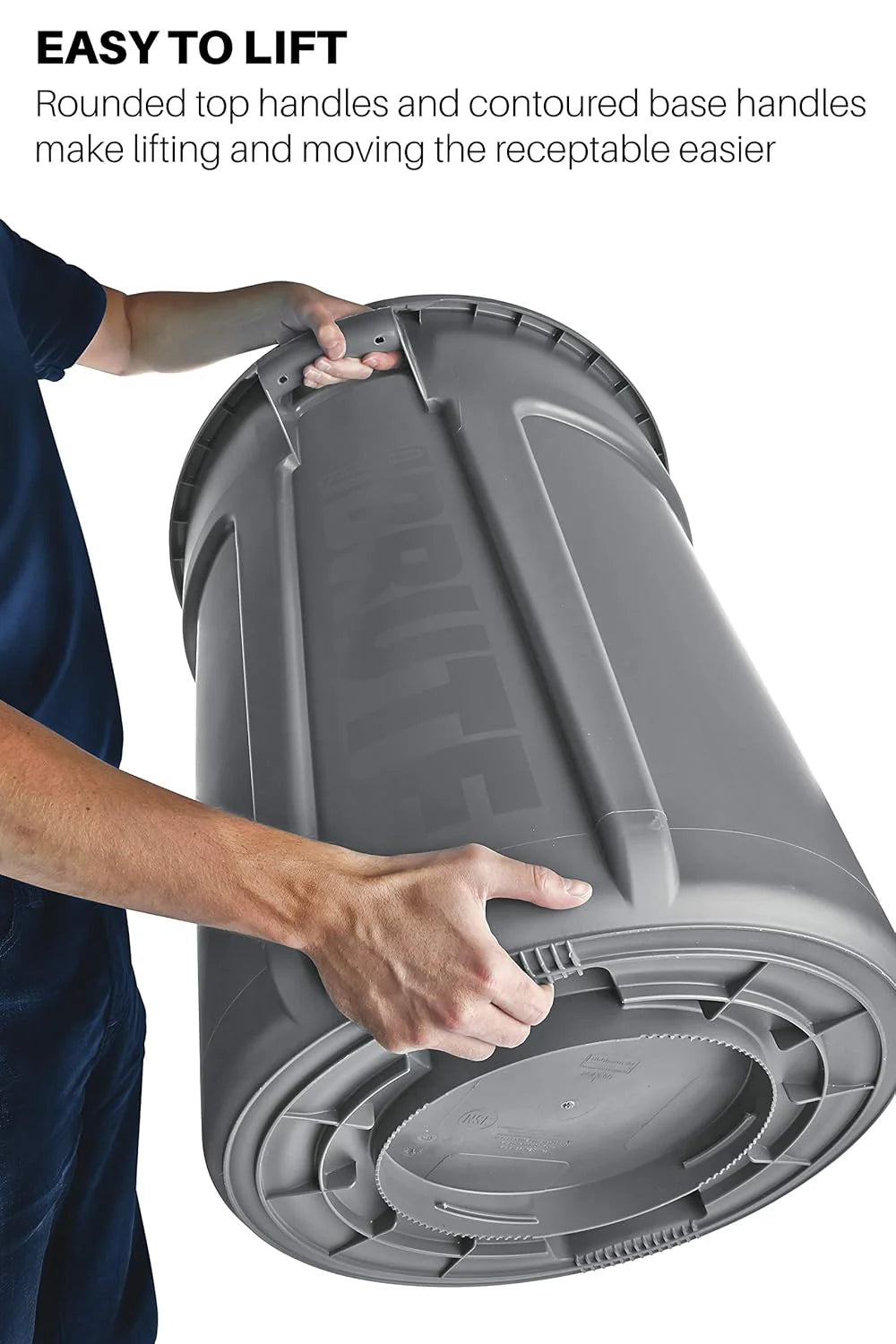 Heavy-duty round trash can / dumpster. 20-gallon capacity. white. suitable for outdoor garbage containers in places such as garden workers / construction workers / restaurants / backyards / offices / warehouses. 6 pieces per set.