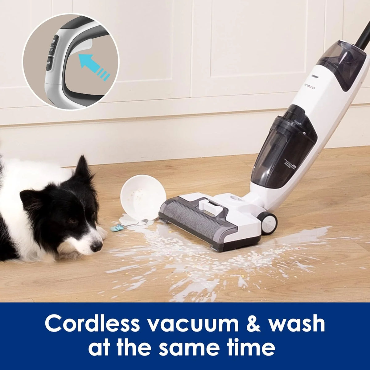 Complete Cordless Wet Dry Vacuum Floor Cleaner and Mop. One-Step Cleaning for Hard Floors. Great for Sticky Messes and Pet Hair