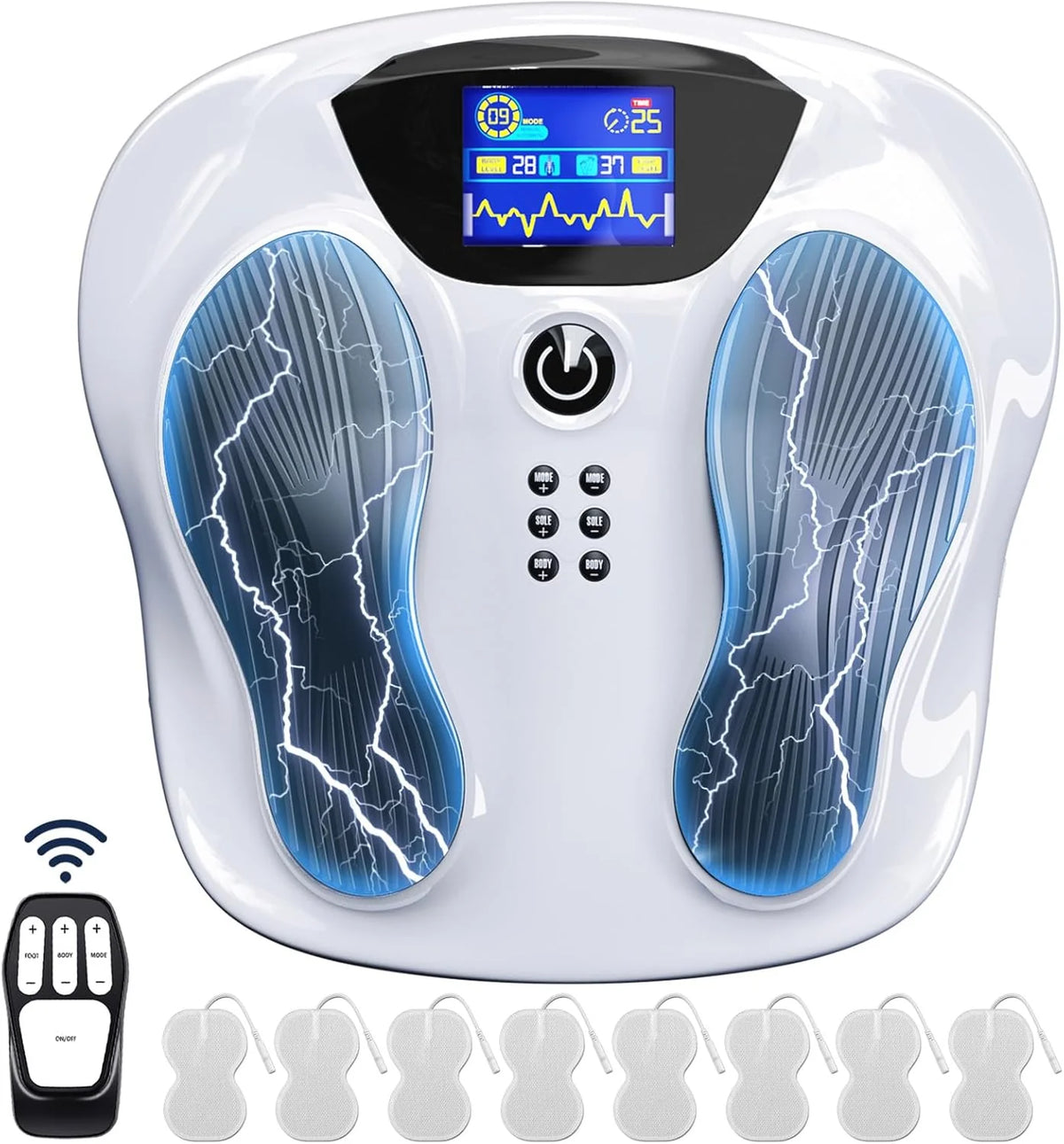Professional Edition Foot Neuromuscular Stimulator. an electric stimulation/percutaneous nerve electrical stimulation foot massager used to relieve pain caused by nerve disorders and promote blood circulation in the legs. TENS Muscle Stimulator - A s