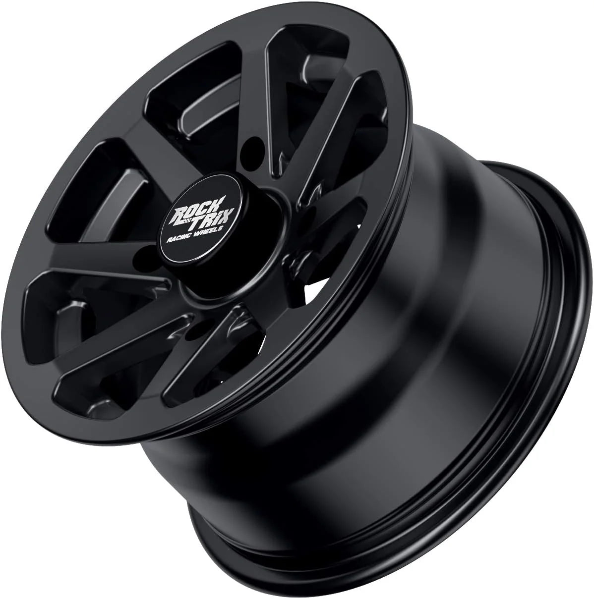RT102 15in Wheels 15x7 4x137. 4+3 Offset. ATV UTV SxS Rims. Compatible with Can Am Commander Max Defender Max Pro Maverick X3 Maverick Trail. 4/137 Matte Black. Set of 4