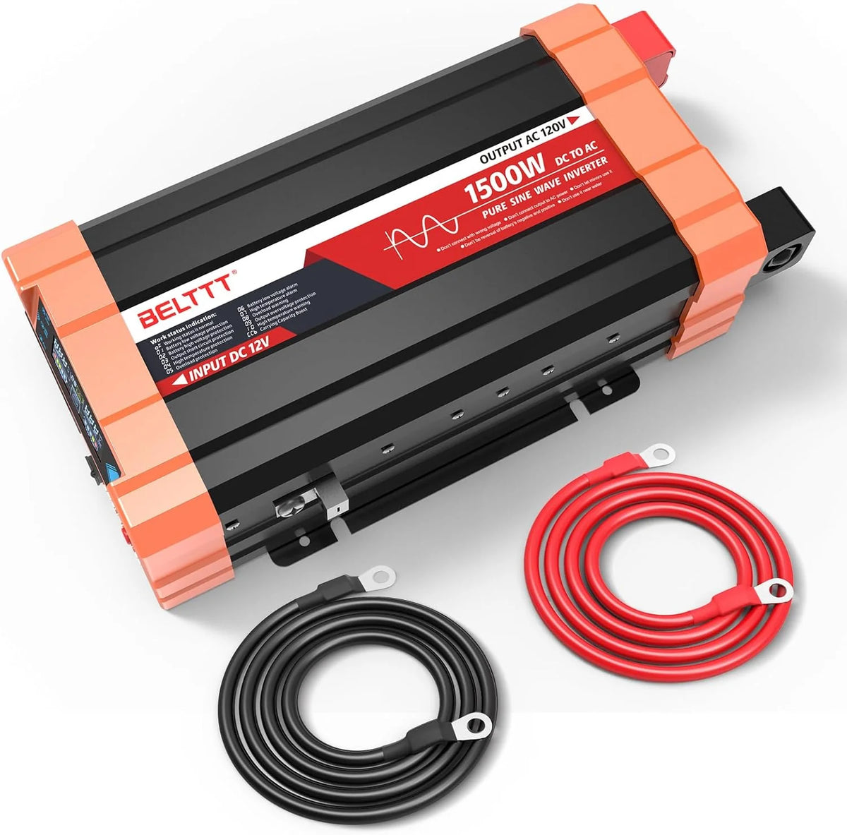 2000W Pure Sine Wave Inverter. Car Power Inverter 12V to 120V AC Converter for RV. Truck. Solar. Outdoor with Dual AC and 20A Socket. 5V 2.1A USB. Surge 4000W. Hardwire Port. Remote Controller