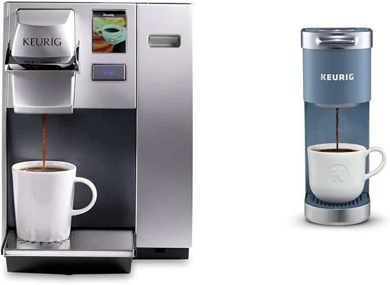 Commercial office single-cup K-Cup coffee machine. silver version