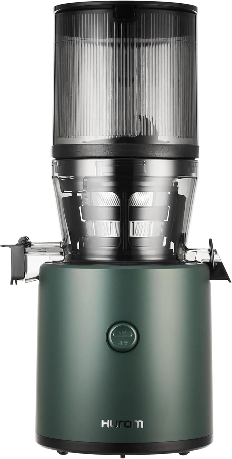 Cold press juicer. easy-to-clean chewing-style slow juicer. coarse filter screen. automatic feeding. no need for operator intervention. household size. quiet motor. easy assembly (kale/deep green)