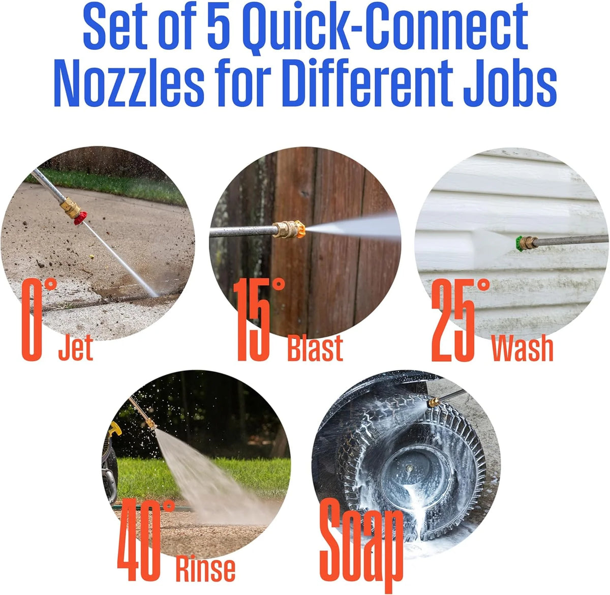 WPX3400 Gas Pressure Washer. 3400 PSI and 2.6 Max GPM. Onboard Soap Tank. Spray Gun and Wand. 5 Nozzle Set. for Cars/Fences/Driveways/Homes/Patios/Furniture