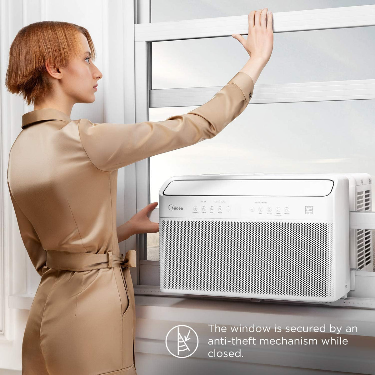 U-Shaped Inverter Window Air Conditioner 12.000BTU with Open Window Flexibility. Robust Installation.Extreme Quiet. 35% Energy Saving. Smart Control. Alexa. Remote. Bracket Included (Renewed)