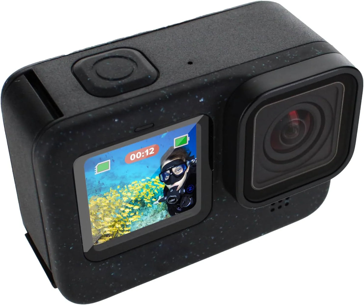 Equipped with a 50-piece accessory kit. 2 spare batteries and a 64GB memory card - a waterproof action camera - 5.3K HDR. 27 million pixels of photos. 1/1.9-inch sensor. live streaming function. webcam. and shake-proof function