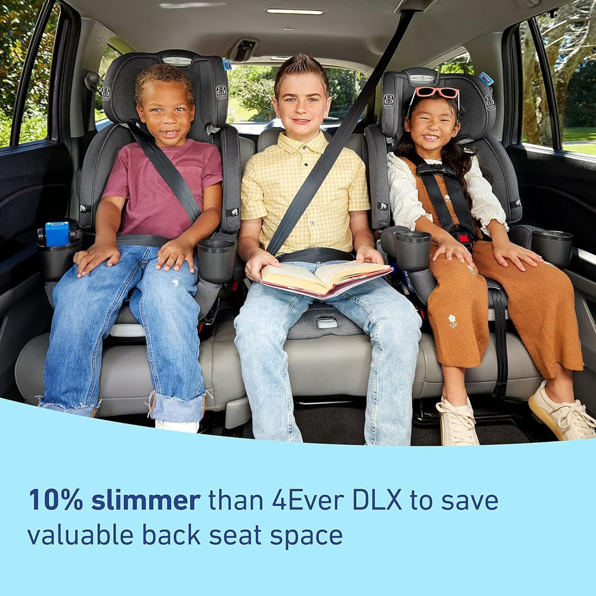 4Ever DLX 4-in-1 Car Seat. Charlie | Infant to Toddler Car Seat. with 10 Years of Use | Rear-Facing. Forward-Facing and Booster Modes | Safe. Comfortable and Convenient