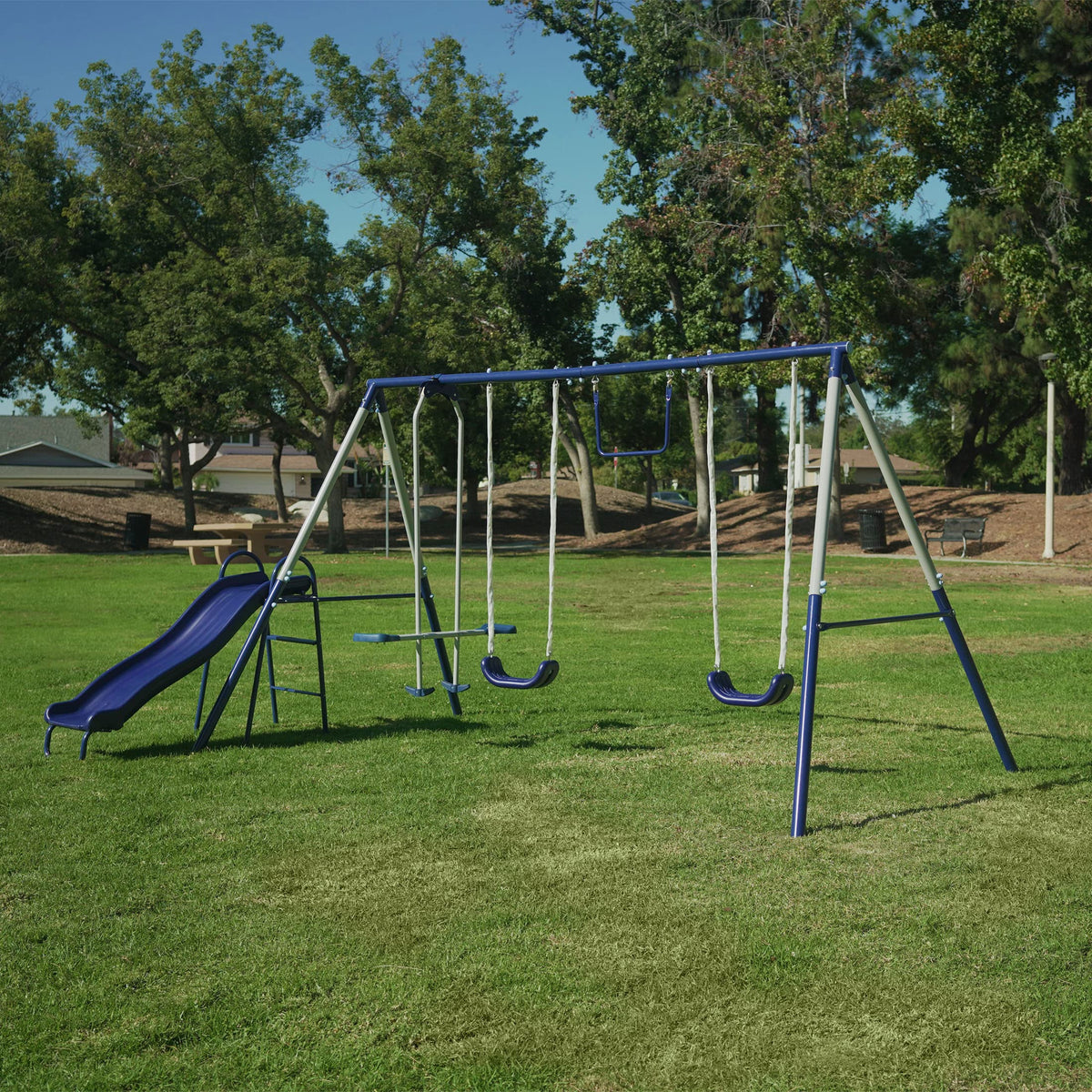 Swing Set. Outdoor Playset for Kids with Slide