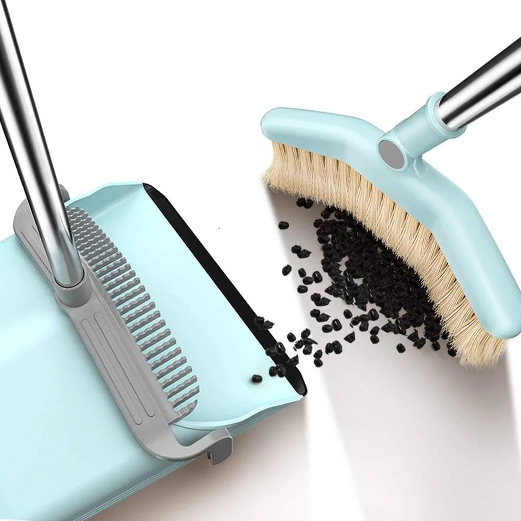 Long Handle Broom and Dustpan Set. Home. Kitchen. Room. Office. Upright Dust Pan Combo for The Lobby Floor