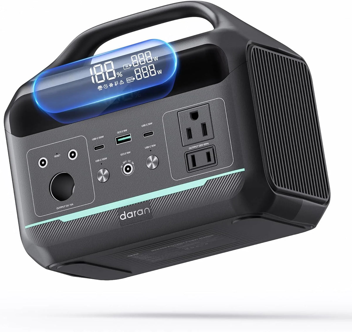 Portable Power Station 56000mAh. 179.2Wh LiFePO4 Battery Backup w/ 2 300W (Peak 600W) AC Outlets. 1.5hrs Fast Charging. Power Bank for Hurricane Emergency/Outdoor Camping/RVs/Home Use