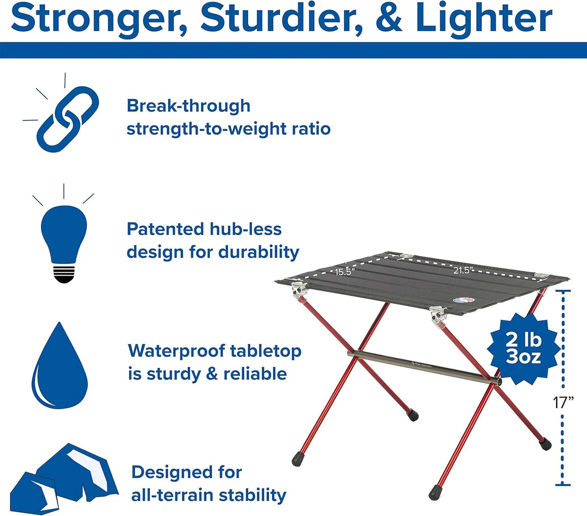 Kitchen table - Ultra-light. hard-top table. suitable for camping and backpacking trips