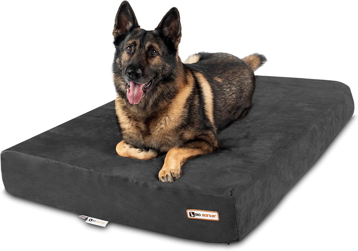 Fashion oversized dog bed (XL size. dark gray) - Thickness 7 inches. soft and comfortable. ergonomic cushion - Oversized dog bed - Durable and washable microfiber cover