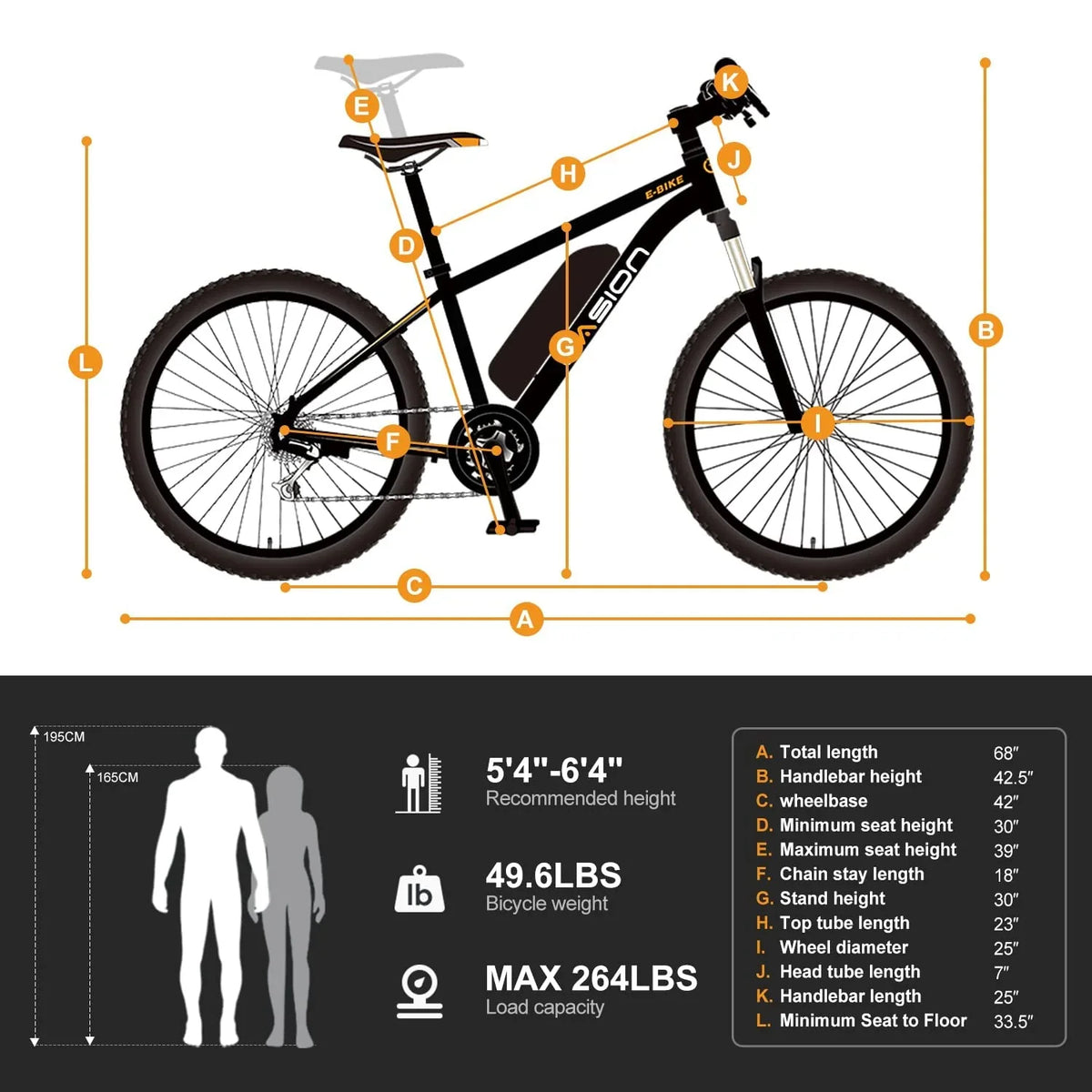Electric Bike for Adults with 360Wh Removable Battery