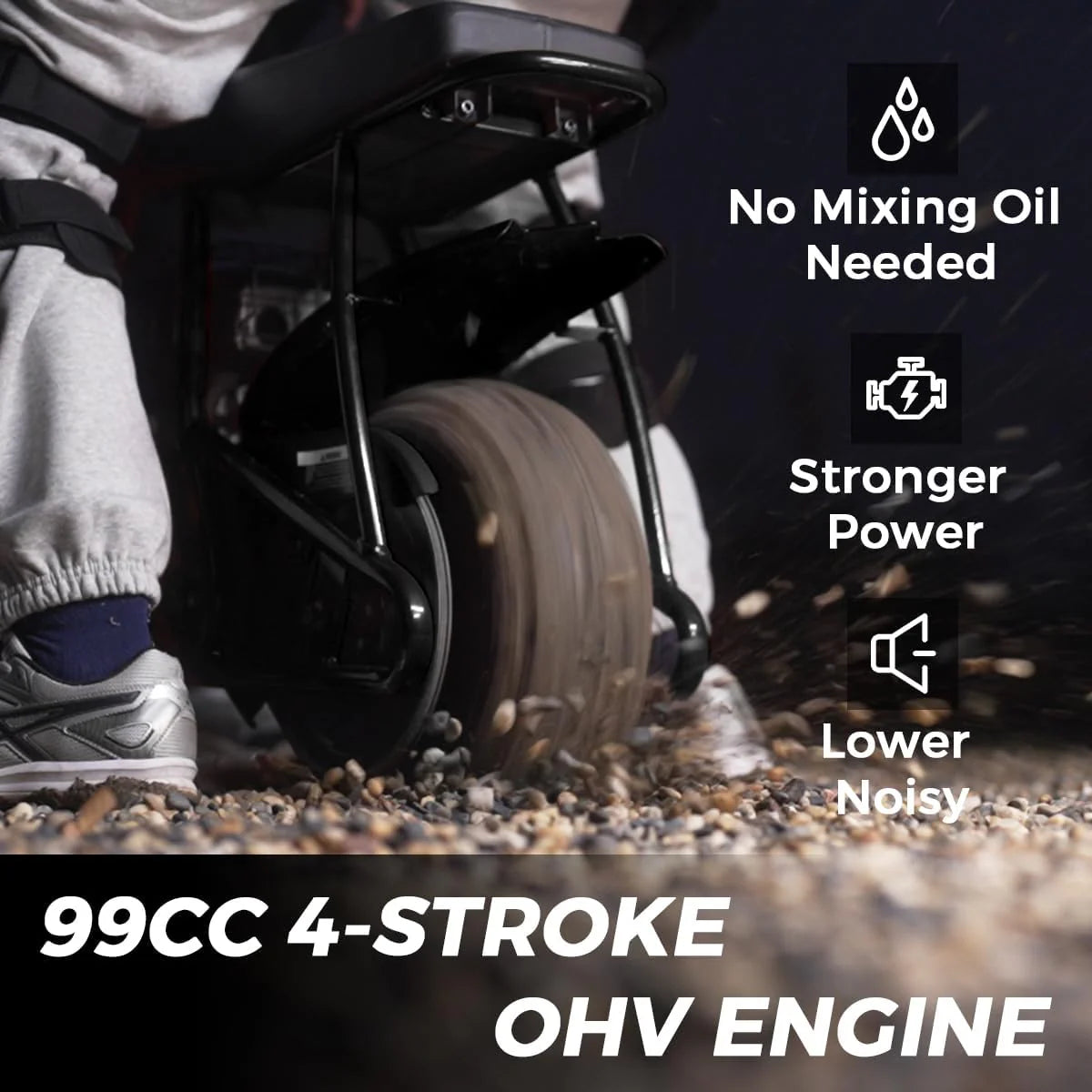 Mini Dirt Bike GMB100. 99 CC Gas Powered Mini Bike 4 Stroke 3HP. Off Road Mini Bikes for Kids and Adult. Trail Bike Up to 24 Mph. Weight Support Up to 185 LBS (Black)