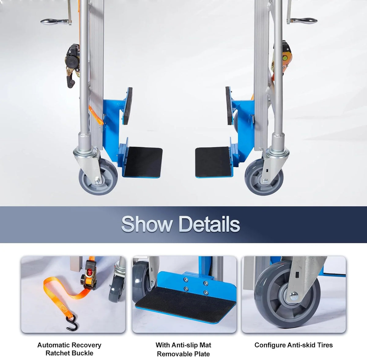 Furniture and crates handling vehicles. mechanical equipment moving carts (with a 1210-pound carrying capacity). used for safe handling of cabinets. furniture and crates