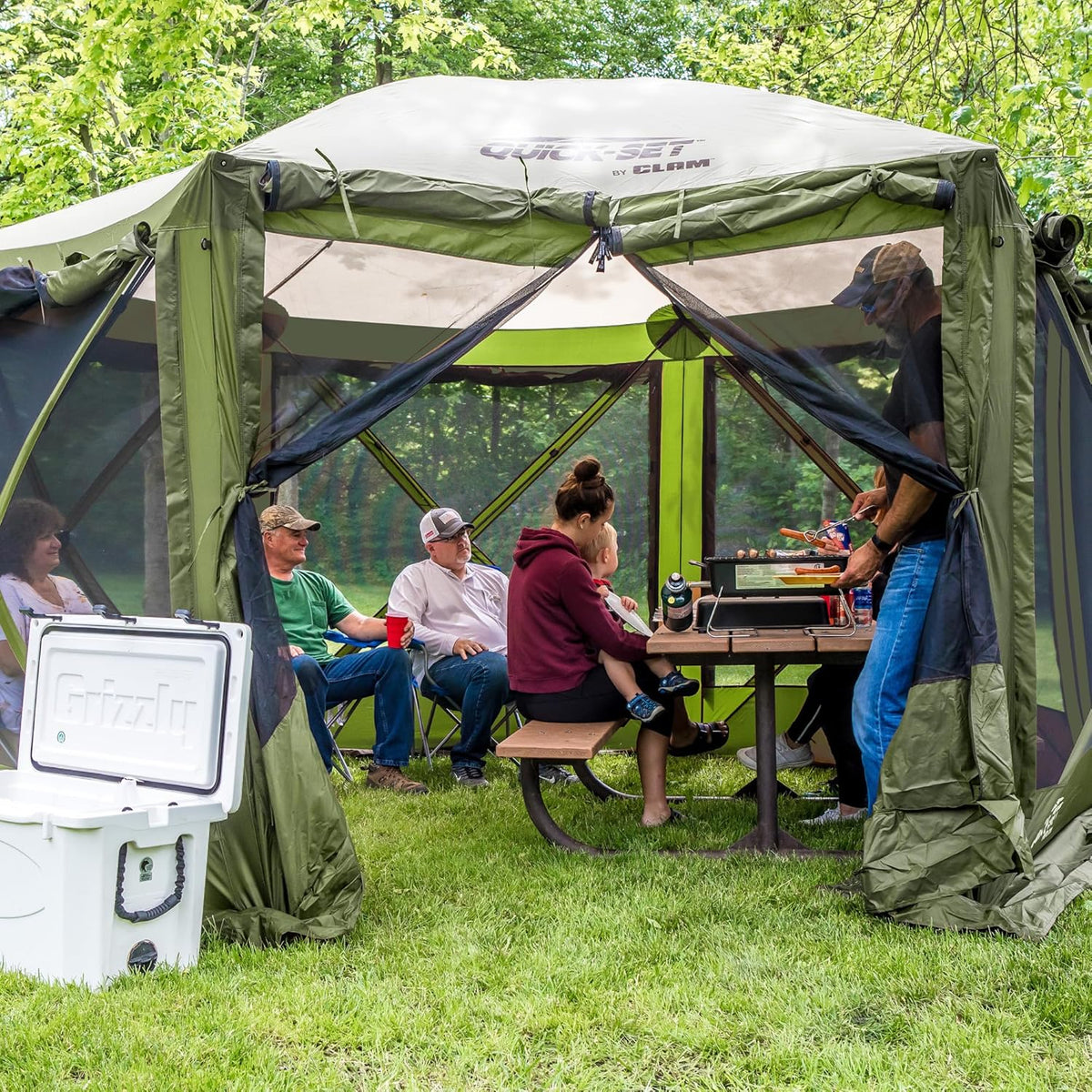 Screen Tent. Outdoor Camping Gazebo Canopy. Escape. 11.5'. Brown