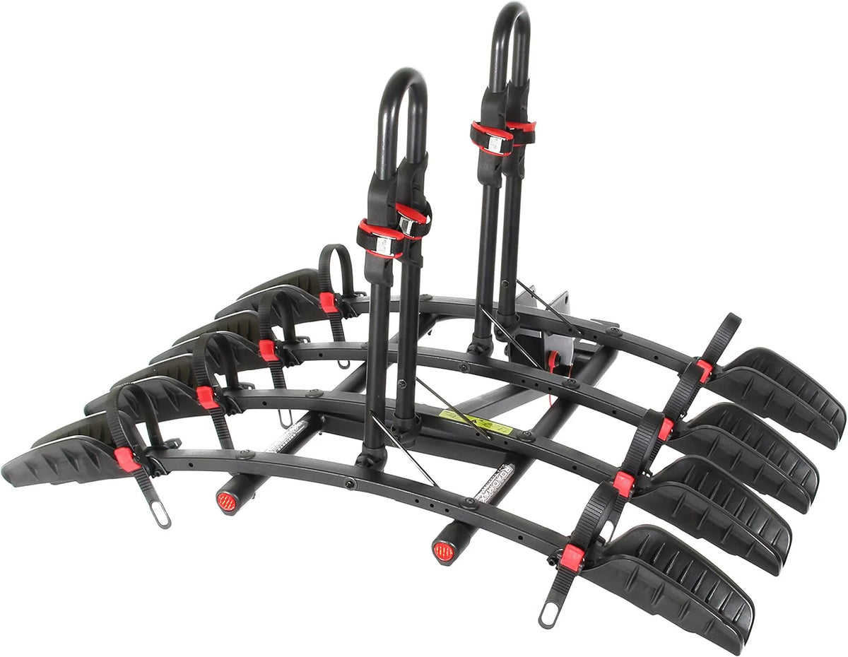 Rack - MAX Mounting Bracket Tray - Suitable for SUVs. trucks. and vans - 4 bicycle mounting brackets for seats - Foldable. with locking arms. 2-inch receiver - 1 bracket