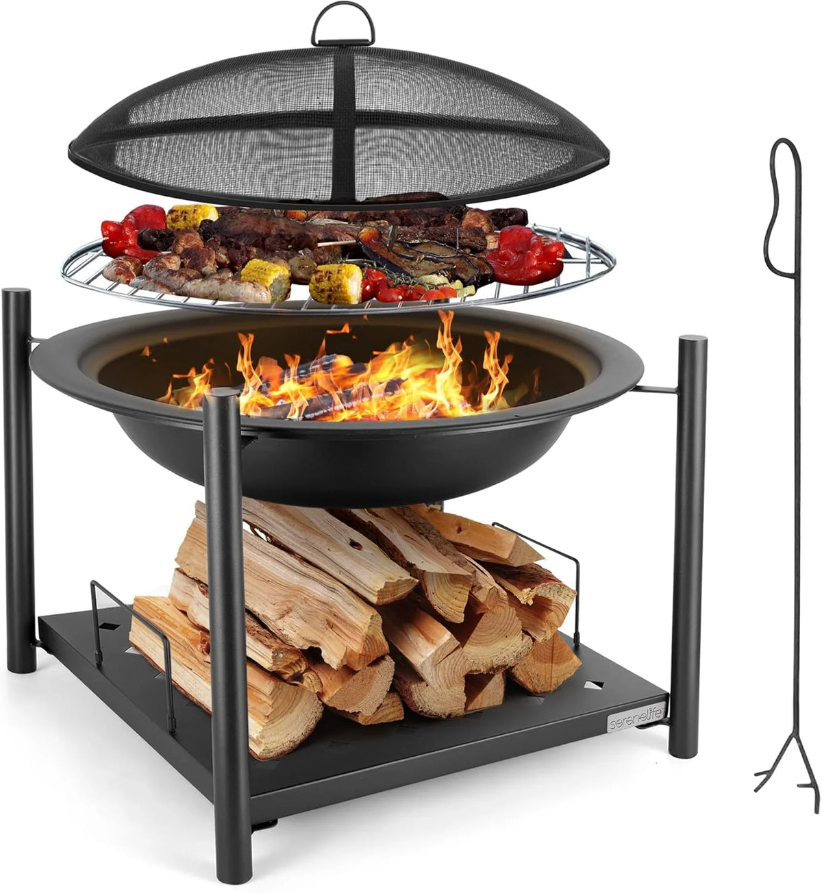 Propane fire pit table. 40.000 watt outdoor square gas fire pit. with lid. weather-resistant metal material. adjustable flame. rock melting set. highly suitable for use on decks. backyards and platforms (30 inches × 30 inches × 11 inches)