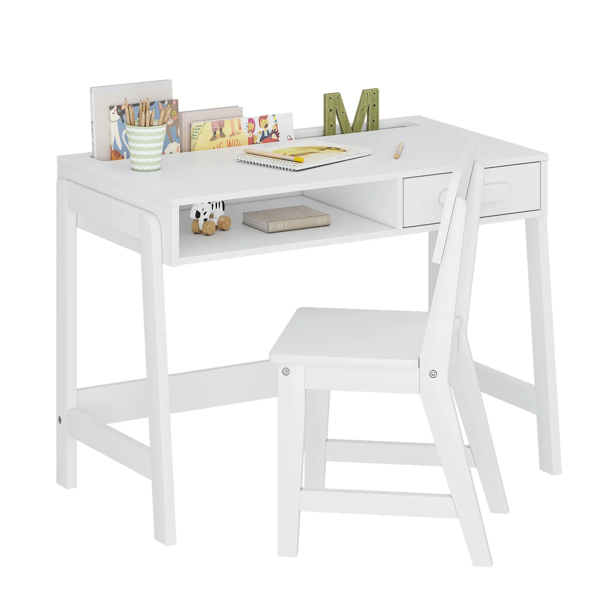 Kids Desk and Chair Set for Kids with Drawers