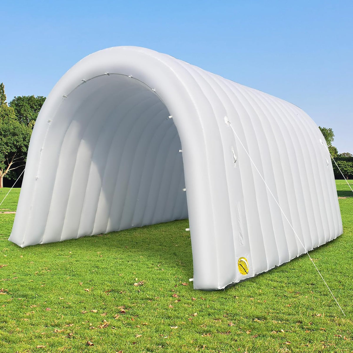 Inflatable sports tunnel entrance 16x10x10 feet. white. with built-in fan - suitable for team introductions. commercial promotion. trade shows. advertising and exhibition activities. inflatable tunnel tents