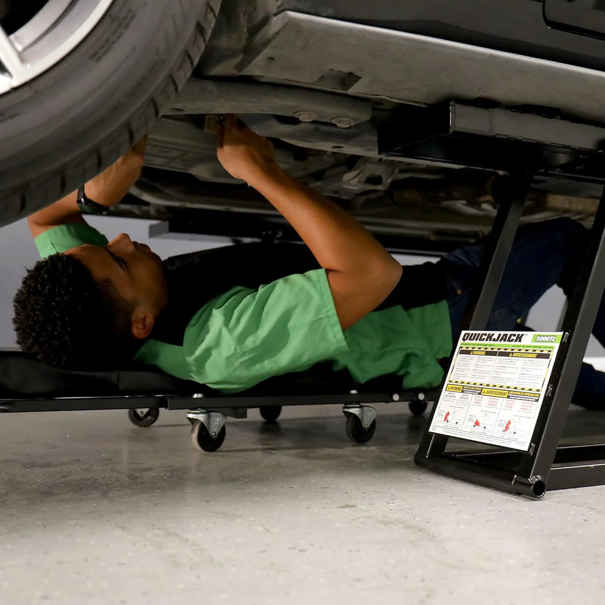 5000TL Portable Car Lift – ALI Certified 5.000 lb Capacity with 110V Power Unit. Compact Alternative to a 2-Post Car Lift for Garage. Home Mechanics. DIY Auto Repair. or Shop Use