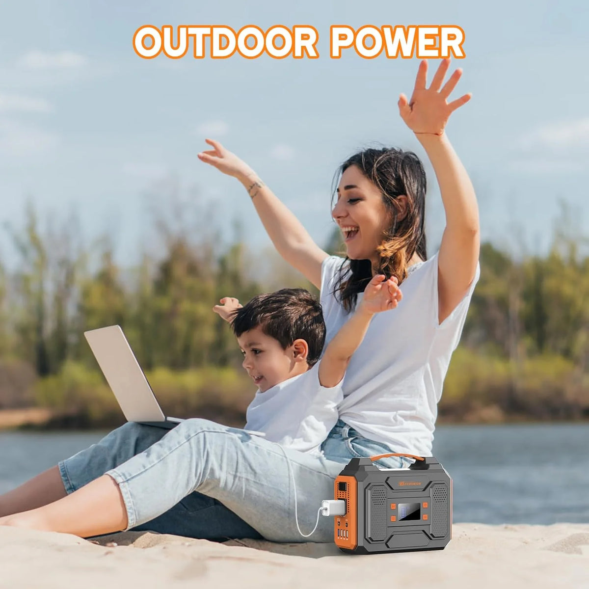 Solar Generator with Panel. 300W Portable Power Station with Solar Panel 40W. 110V Pure Sine Wave AC Outlet Electric Generator for Home Use Outdoor RV Camping