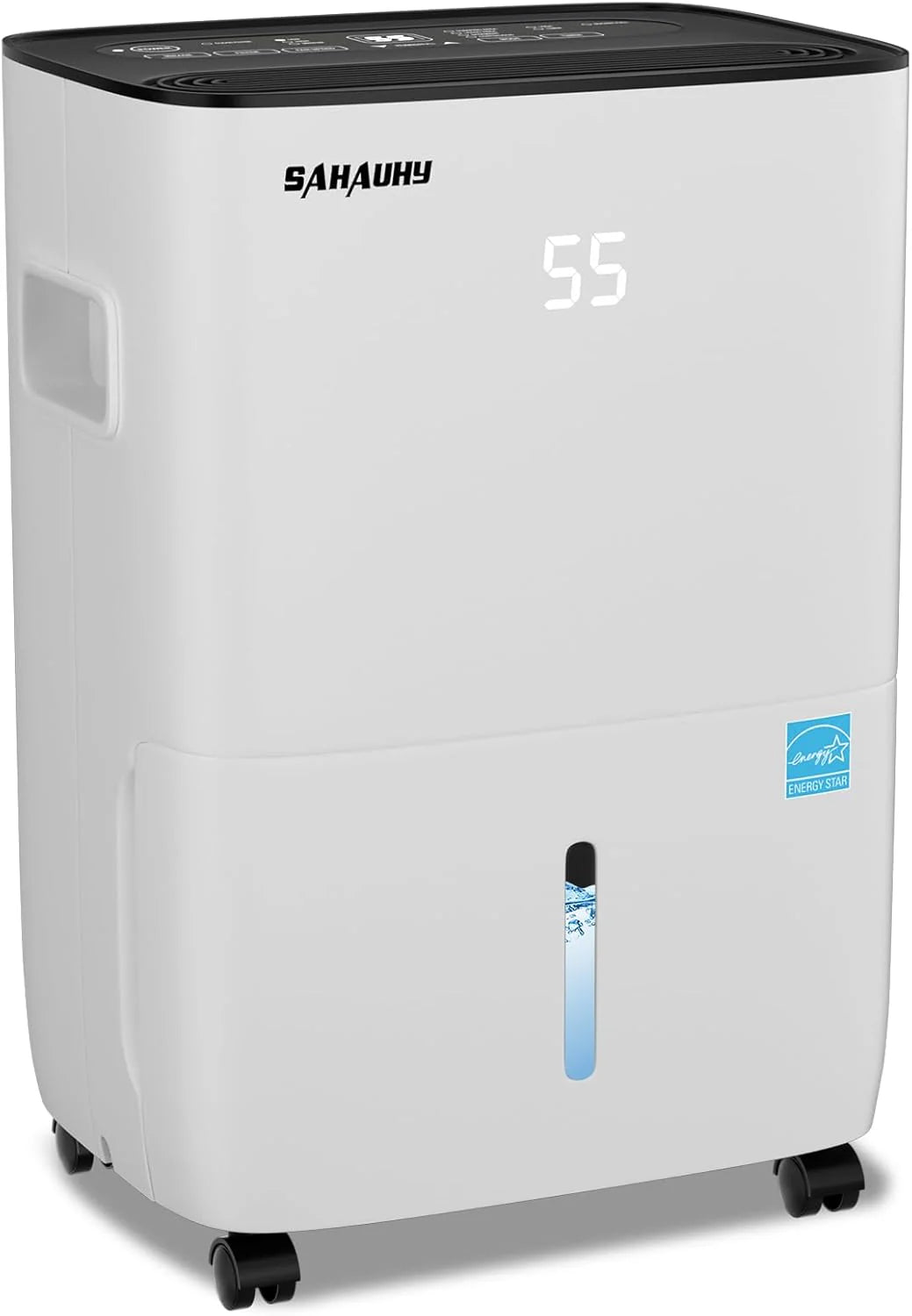 80-gallon Energy Star dehumidifier for basement. family bedrooms. large rooms (with a maximum area of up to 5200 square feet). equipped with drainage pipes and water tank