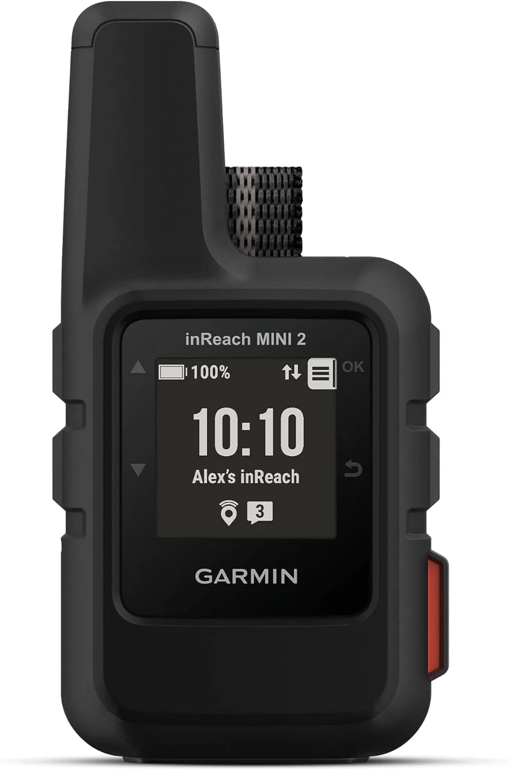 Compact and portable satellite communication device. suitable for hiking use. in orange color