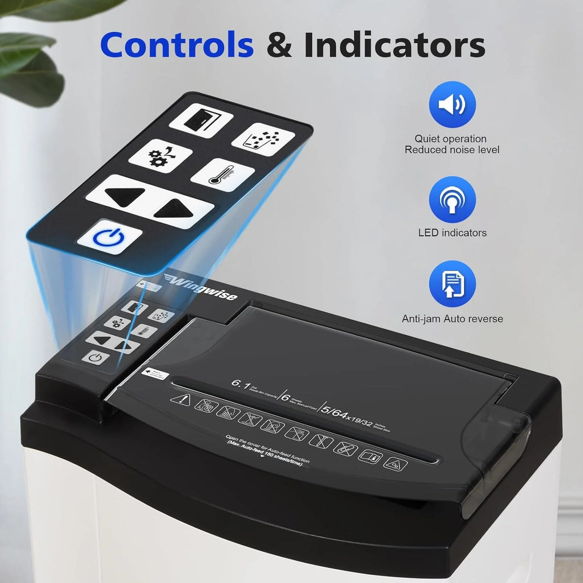 150 Sheet Auto-Feed Micro Cut Paper Shredder for Home Office Use. P-5 Super High Security (5/64 x 19/32 inches). Large 6-Gallon Bin. 20-Min Continuous Run. 55dB Ultra-Quiet. White