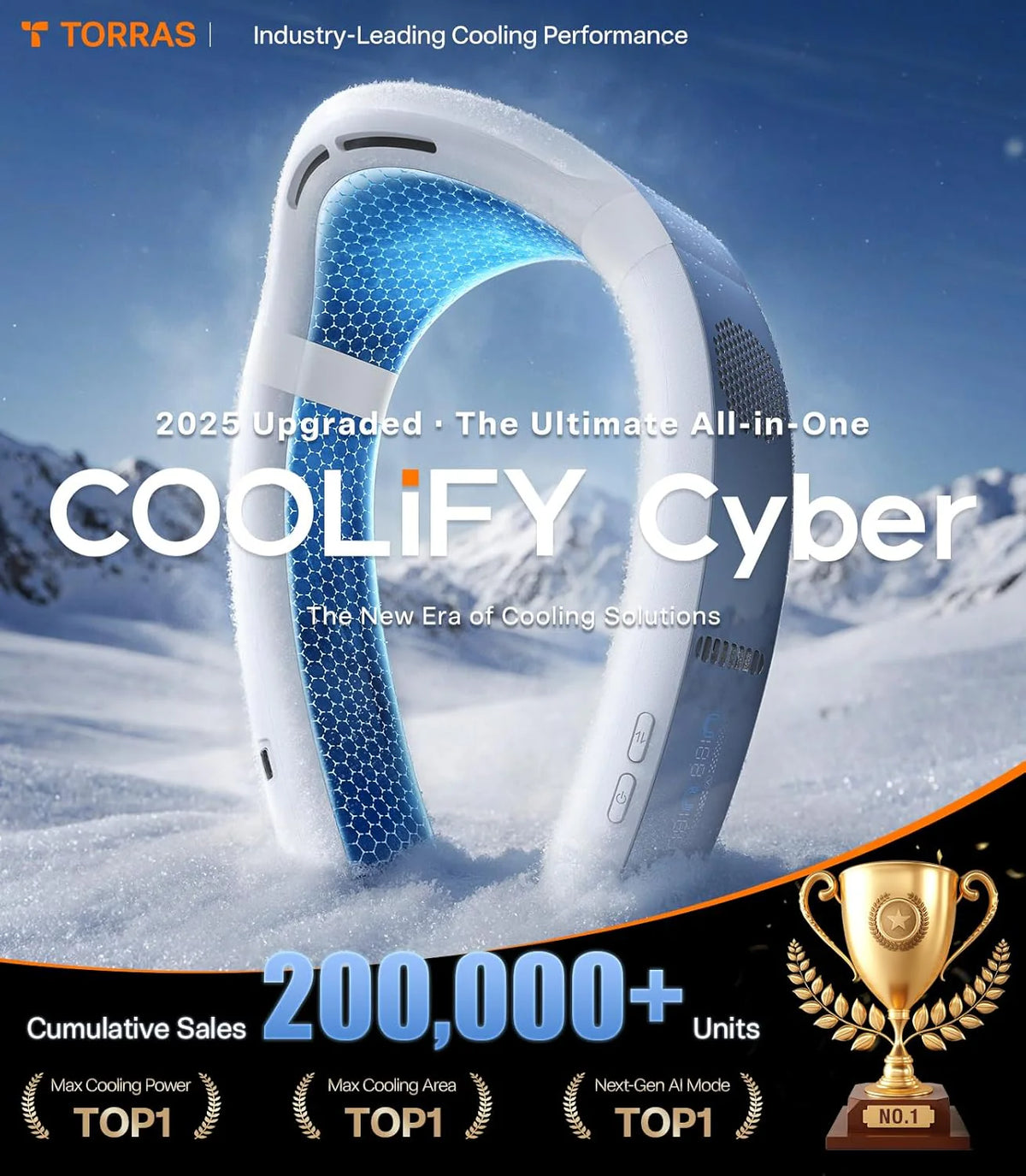 Cooling type network cooling fan. portable air conditioner. 720° immersive cooling. first dual-cooling fan. rechargeable