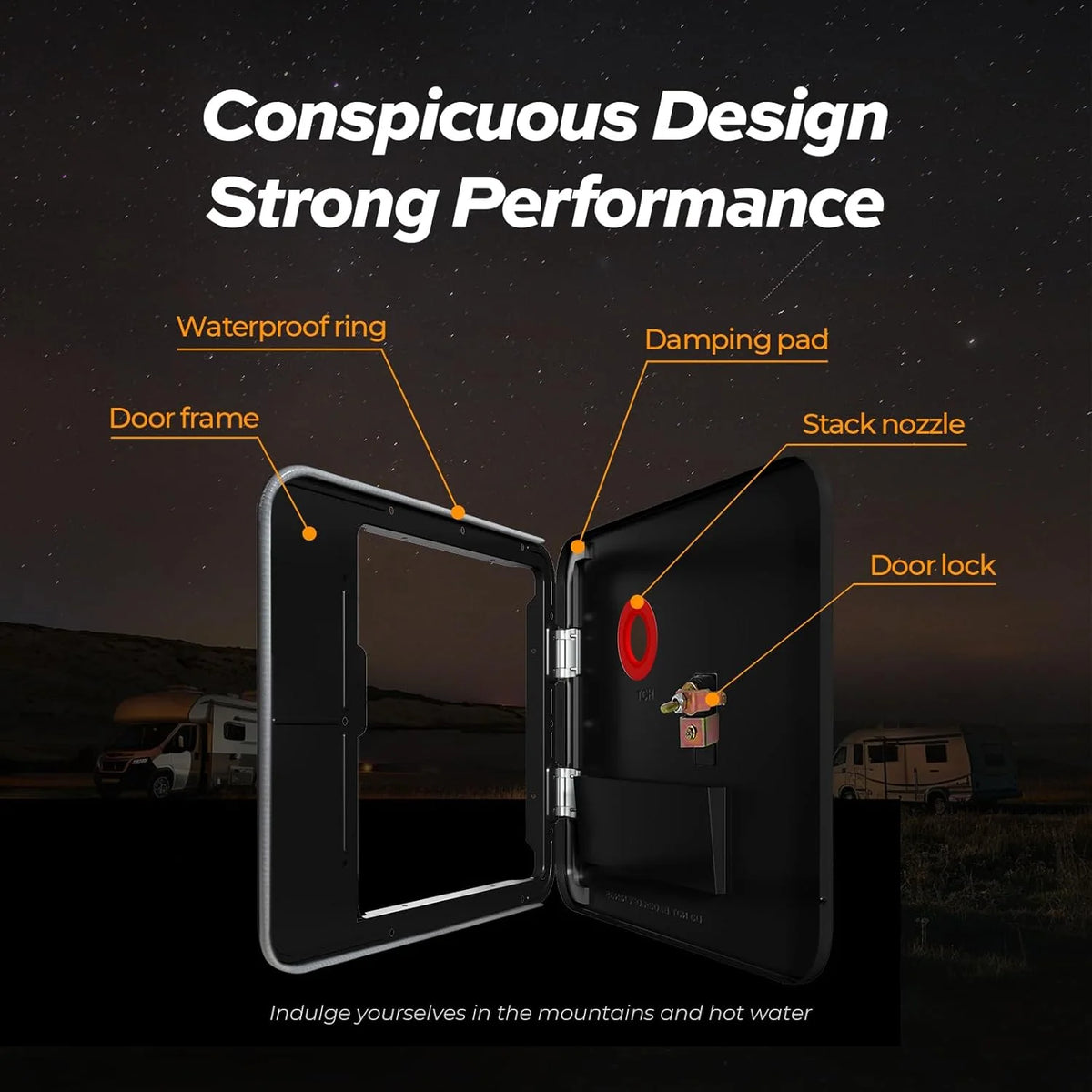 RV Tankless Water Heater without Door. . Propane Gas. DC 12V. 3 Optional Door Sizes 15x15. 15x18 and 18x18 for Refitment. Compatible with All RVs. Sufficient Power. High Altitude