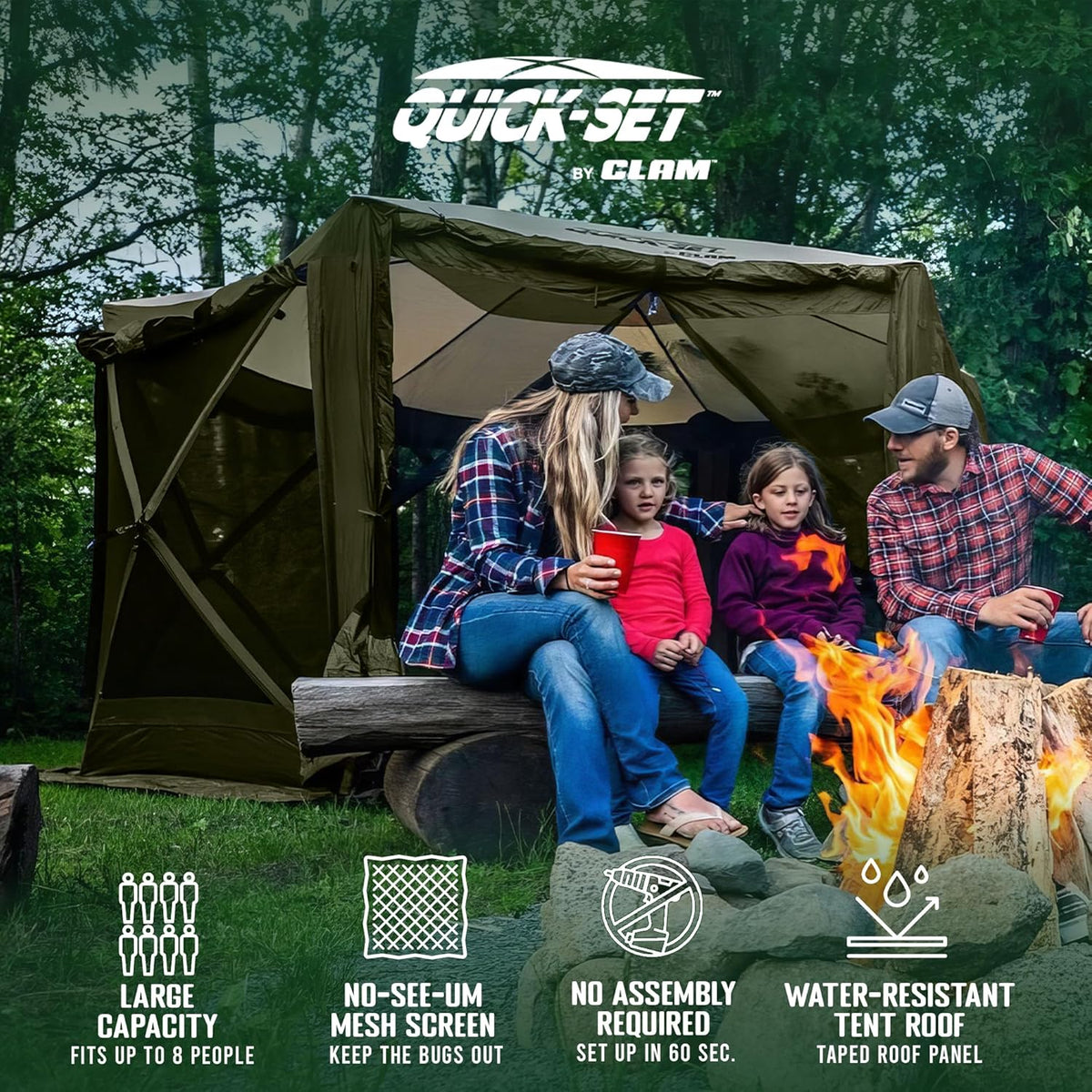 Screen Tent. Outdoor Camping Gazebo Canopy. Escape. 11.5'. Brown