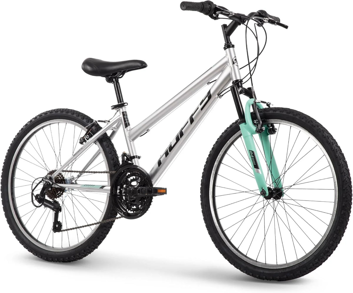 Mountain Hardtail Mountain Bike for Boys/Girls/Men/Women. 20/24/26 Sizes. 6 or 21 Speed Shimano Twist Shifting. Front or Dual Suspension. Comfort Saddle. Sleek Colors