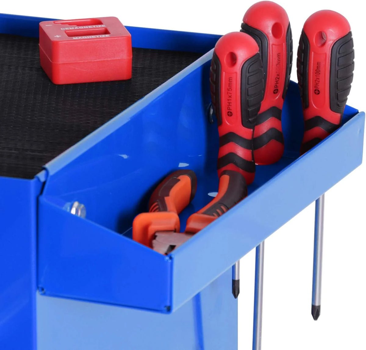 Steel tool box and tool cabinet
